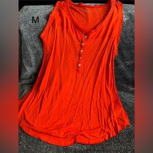 Bright Orange button down tank top